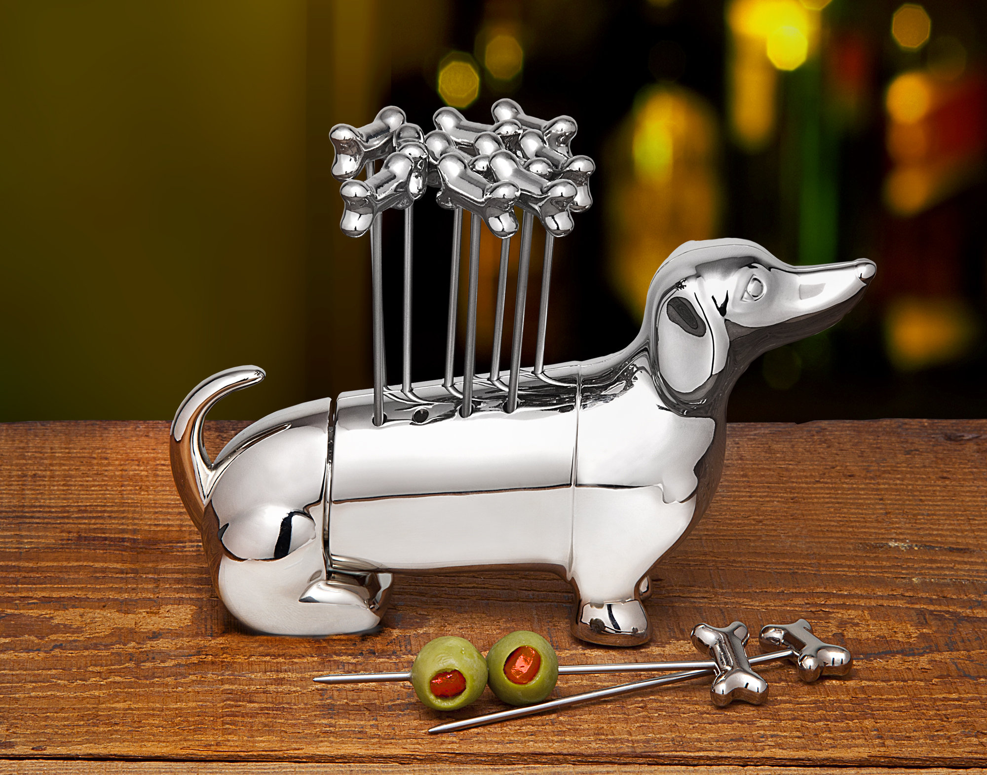Godinger Silver Art Co Dachshund Cocktail Pick Set & Reviews | Wayfair